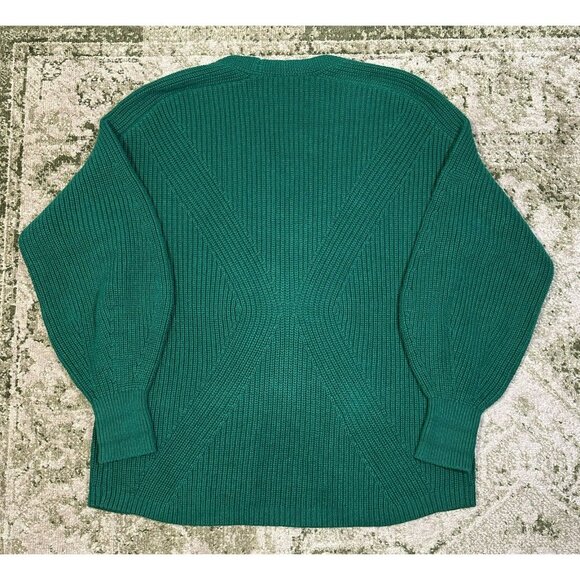 CAbi Lucky Bright Green Oversized Cardigan Balloon Sleeve Size Small - Picture 6 of 10